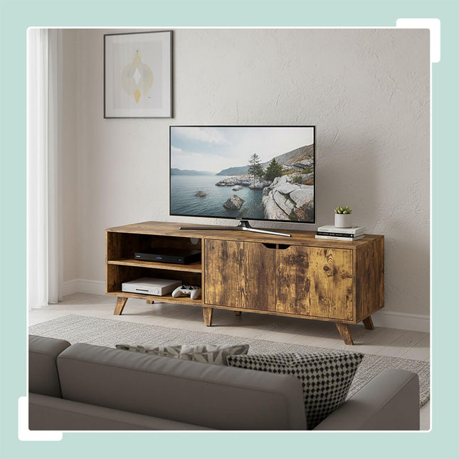 TV Cabinet, 6 Compartments, Fits TVs Up to 60 Inches