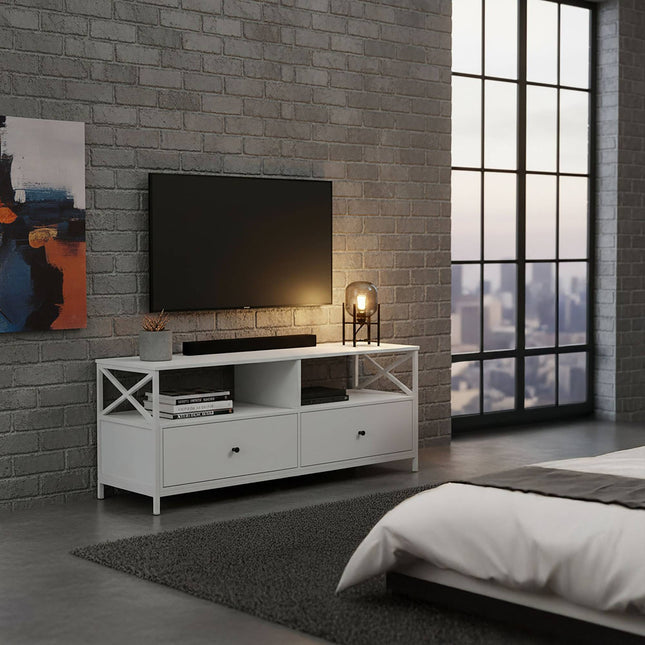TV Cabinet with Drawers for TVs Up to 55 Inches