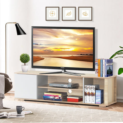 TV Stand, Oak Media Console for Up to 60-Inch TVs