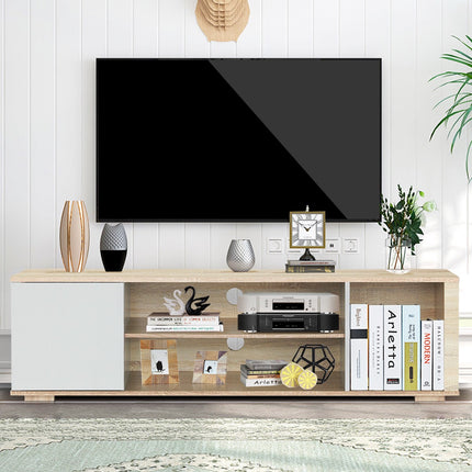 TV Stand, Oak Media Console for Up to 60-Inch TVs