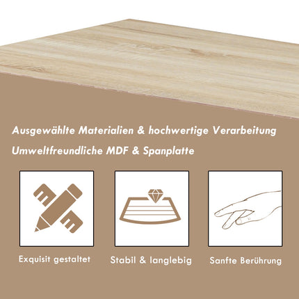 TV Stand, Oak Media Console for Up to 60-Inch TVs
