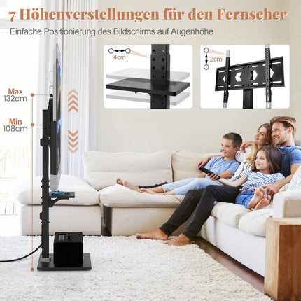TV Stand for 32-70 Inch Screens with Adjustable Height