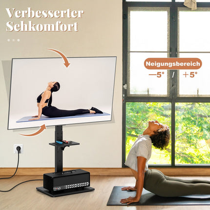 TV Stand for 32-70 Inch Screens with Adjustable Height