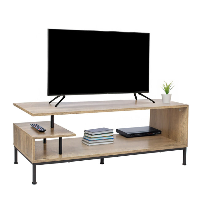 TV Stand with Open Shelves for 55-Inch Screens