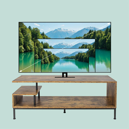 TV Stand with Open Shelves for 55-Inch Screens