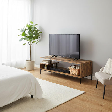 TV Stand with Open Shelves for 55-Inch Screens