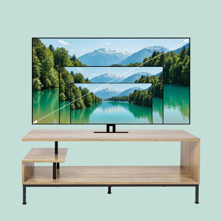 TV Stand with Open Shelves for 55-Inch Screens