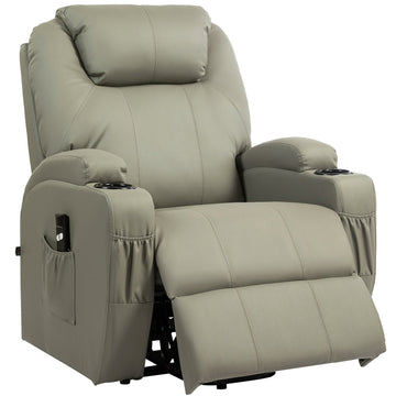 Electric recliner TV chair with standing aid & cup holder