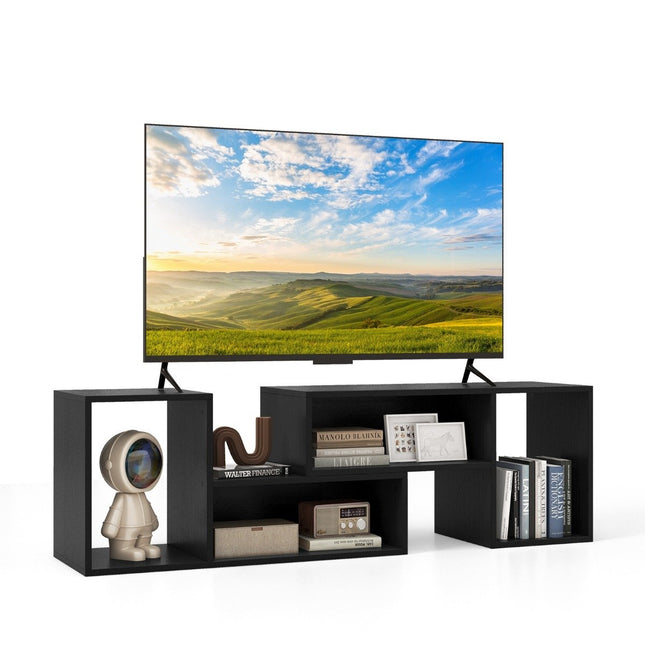 TV cabinet 2-part free combination TV stand for televisions up to 60 inches black