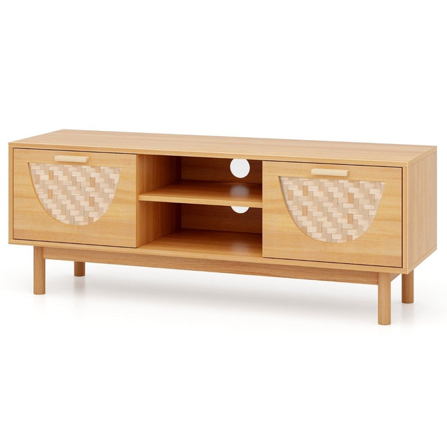 TV cabinet with 2 drawers & open shelves for TVs up to 55 inch TV lowboard TV cabinet
