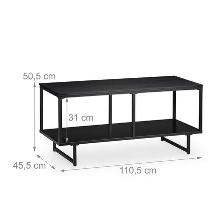 TV low counter MDF in black