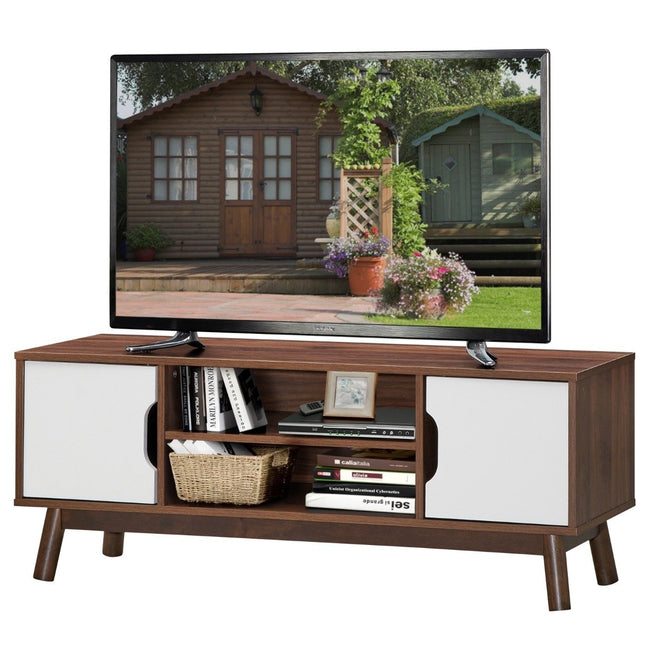 TV stand TV cabinet wood for TVs up to 50" TV stand with open shelf white