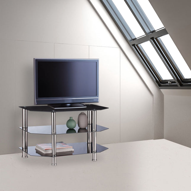 TV table Black Glass