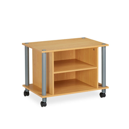 TV table with wheels and 2 compartments