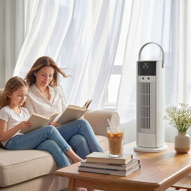 Table Fan with Mist, 3 Speeds, 90 Oscillation, Timer