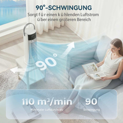 Table Fan with Mist, 3 Speeds, 90 Oscillation, Timer