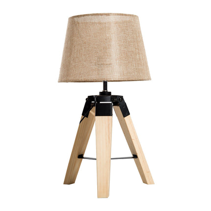 Bedside lamp, beige linen look, 45cm