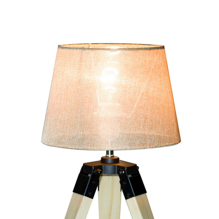 Bedside lamp, beige linen look, 45cm