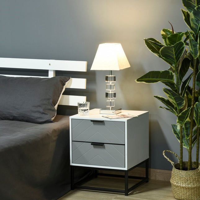 Bedside lamp, rotating crystal cube, cream white