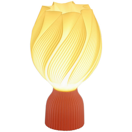 Tafellamp, LED-tafellamp met 3D-geprinte bloemachtige lampenkap, bedlamp voor woonkamer, speelkamer, wit Aosom