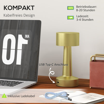 Rechargeable LED table lamp with touch switch