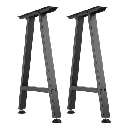 Table Legs, Trapezoid Steel, 740x550 mm, Black, 2-Pack