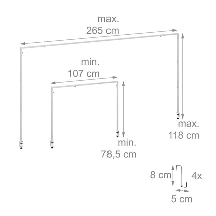 Table Rod Stand with Clamps for Balloons & Lights