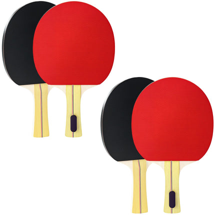 Table Tennis Set: 4 Paddles, 8 Balls, Carry Bag