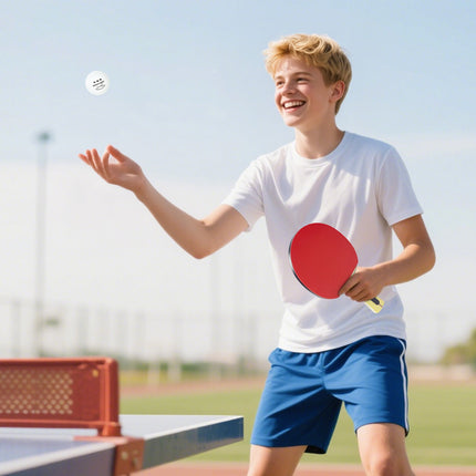 Table Tennis Set: 4 Paddles, 8 Balls, Carry Bag