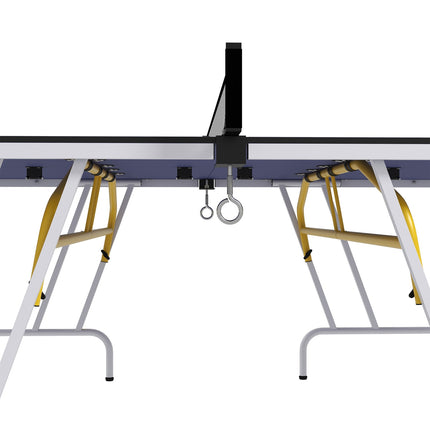 Folding table tennis table with net, bats & balls - Blue