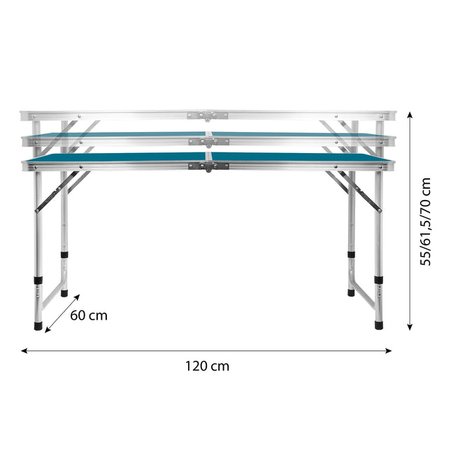 Table and Chairs Set, Blue, Foldable, Outdoor Use