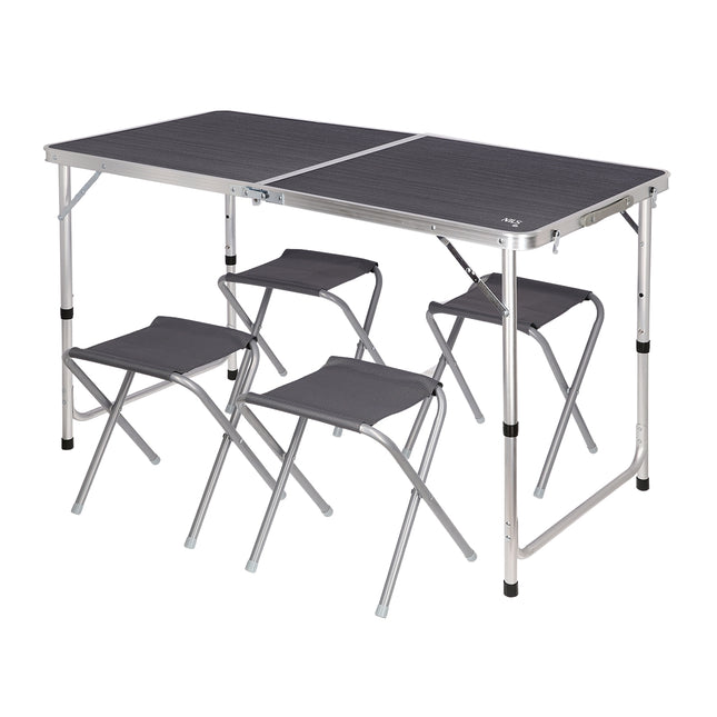 Table and Chairs Set, Dark Grey, Indoor/Outdoor Use