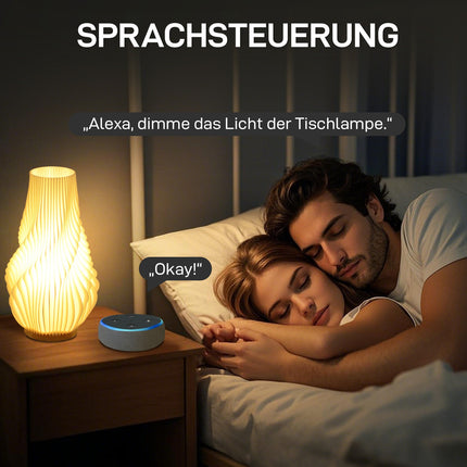 Smart LED Table Lamp - 3D Flower Display, Dimmable, Smart Control