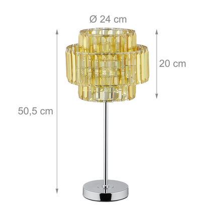 Table lamp crystal gold