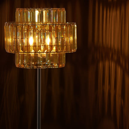 Table lamp crystal gold