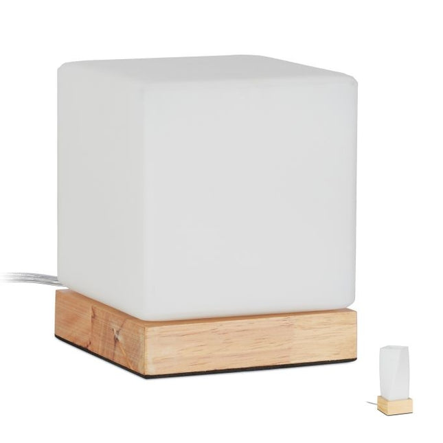 Table lamp in opal glass