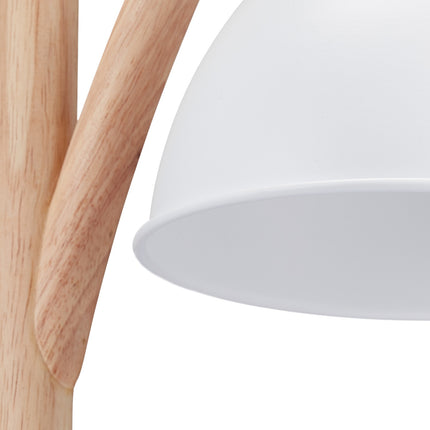 Table lamp in wood and metal