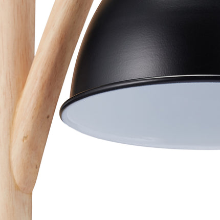 Table lamp in wood and metal