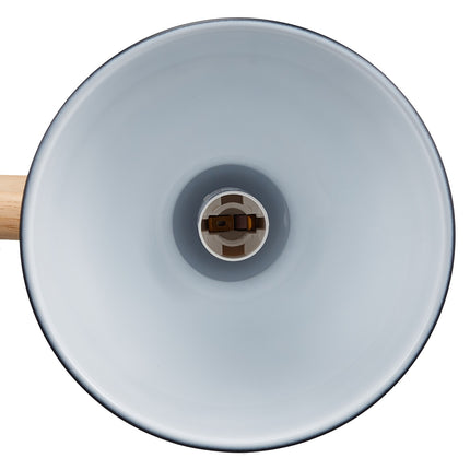Table lamp in wood and metal