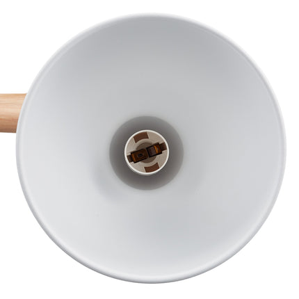 Table lamp in wood and metal