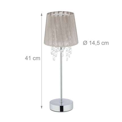 Table lamp organza crystal