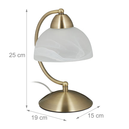 Table lamp touch function glass screen