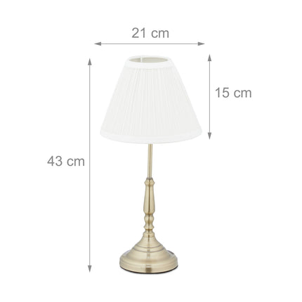 Table lamp white gold