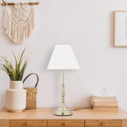 Table lamp white gold