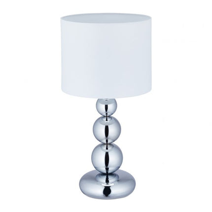 Table lamp with balls silver