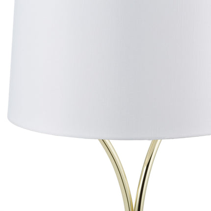 Table lamp with fabric shade