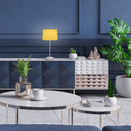 Table lamp with fabric shade