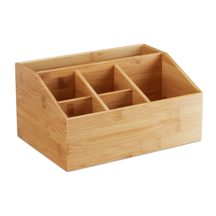 Table storage in bamboo with 6 compartments