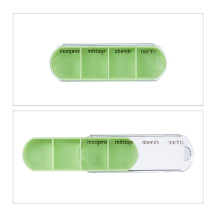 Tablet box with pocket 7 days 4 compartments