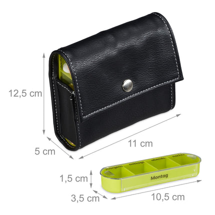 Tablet box with pocket 7 days 4 compartments